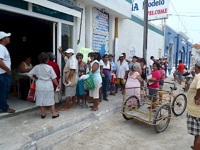 Sharon Helgason of the Chicxulub Food Bank near Progreso, Yucatan, Mexico