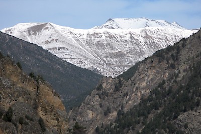 Pyrenees Mountains, whose rugged physical landscape contributed to the isolation of the Basques.