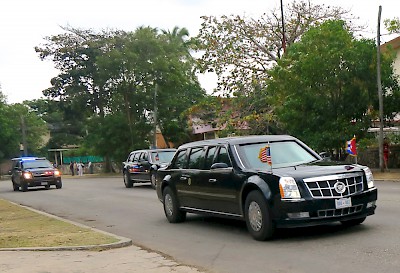 "The Beast" President Obama's motorcade in Havana