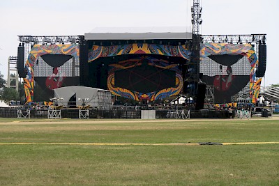 The set for the Rolling Stones Concert