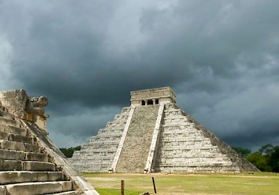 Chichen Itza in an impending storm...