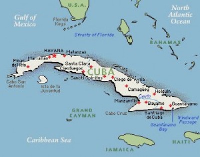 Map of Cuba