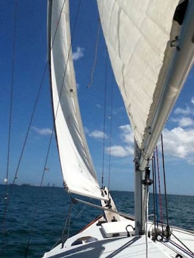 Sailing off of the Yucatan Gulf Coast