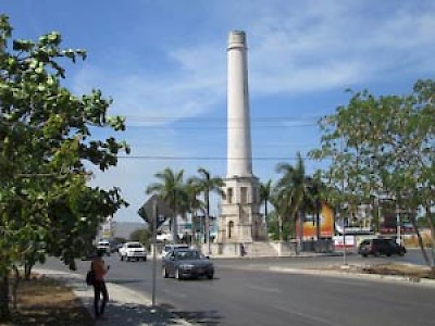 Wide boulevard in north Merida Yucatan