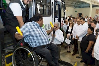 Busses for handicap in Merida Yucatan Mexico